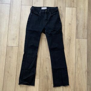 Black crop kick Everlane jeans